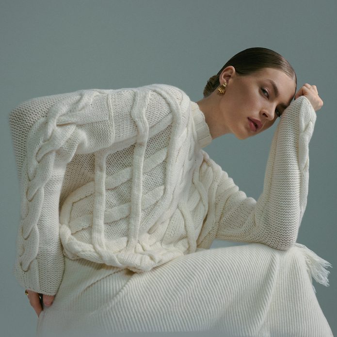 pleciony sweter damski
