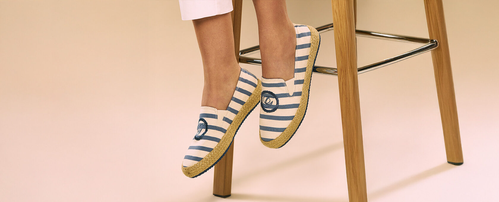 Espadryle damskie w paski